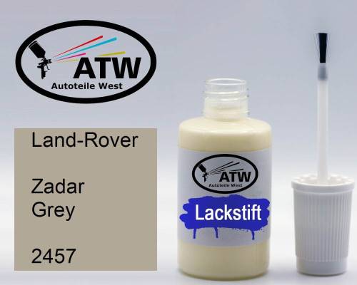 Land-Rover, Zadar Grey, 2457: 20ml Lackstift, von ATW Autoteile West.